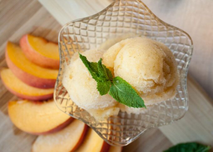 Peach Sauvignon Blanc Sorbet | A Cup of Jo
