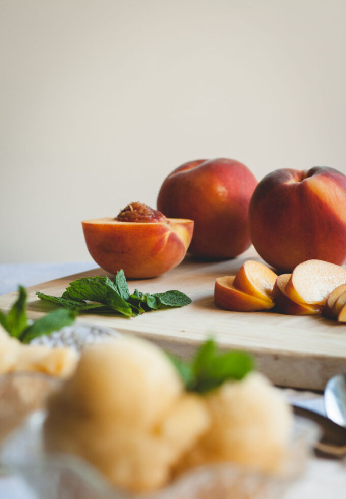 Peach Sauvignon Blanc Sorbet | A Cup of Jo