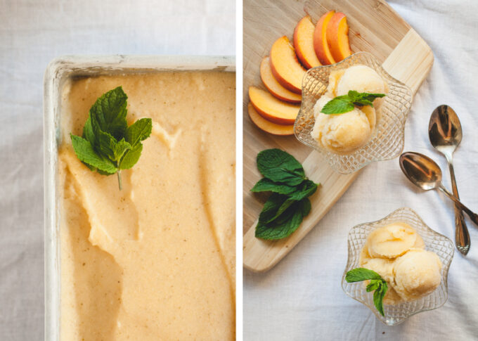 Peach Sauvignon Blanc Sorbet | A Cup of Jo