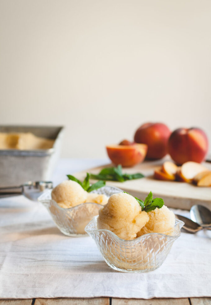 Peach Sauvignon Blanc Sorbet | A Cup of Jo