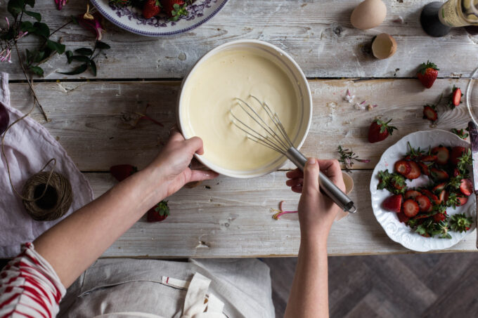 Ricotta Ice Cream with Balsamic Strawberries