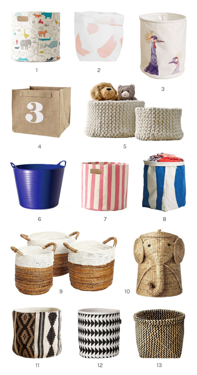 bins and baskets storage for kids