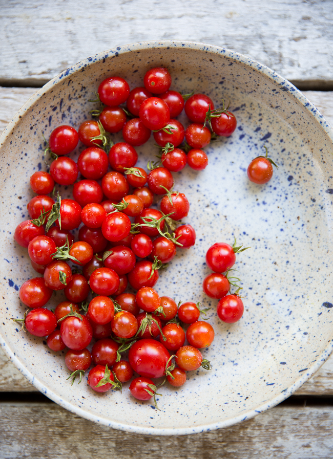 Baked Eggs on a Bed of Roasted Cherry Tomatoes
