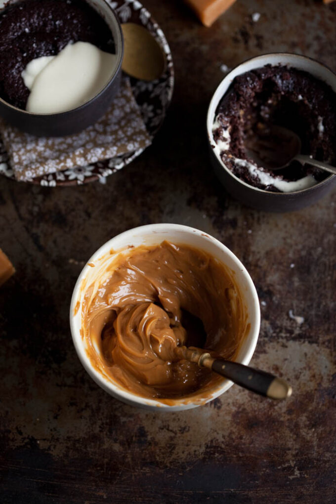 Chocolate Pudding With Salted Caramel