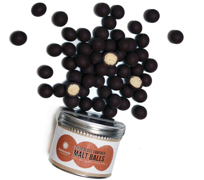 Askinosie chocolate-covered malt balls