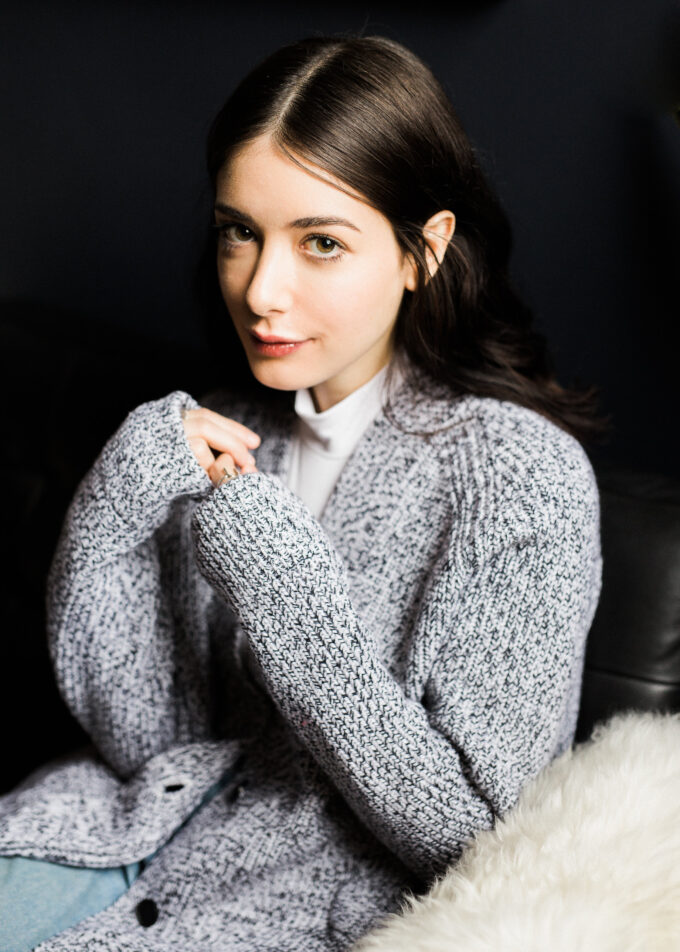 Everlane marled chunky wool cardigan