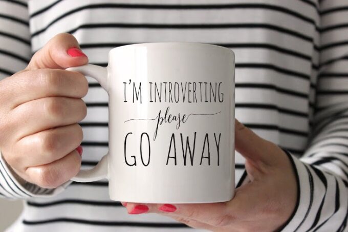 Funny introvert mug