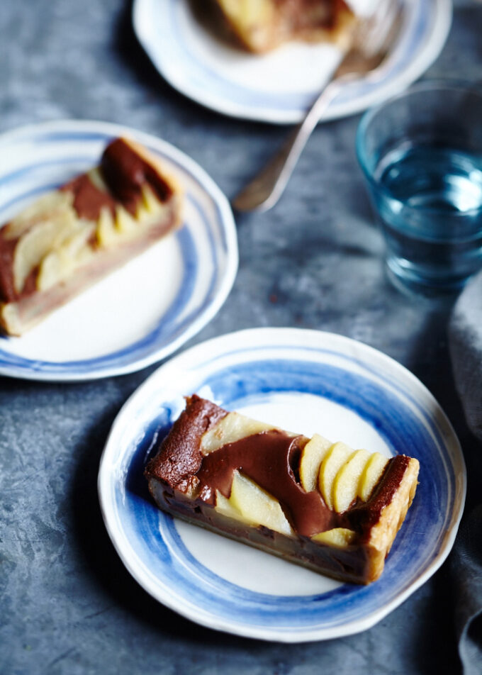 Pear and Nutella Tart
