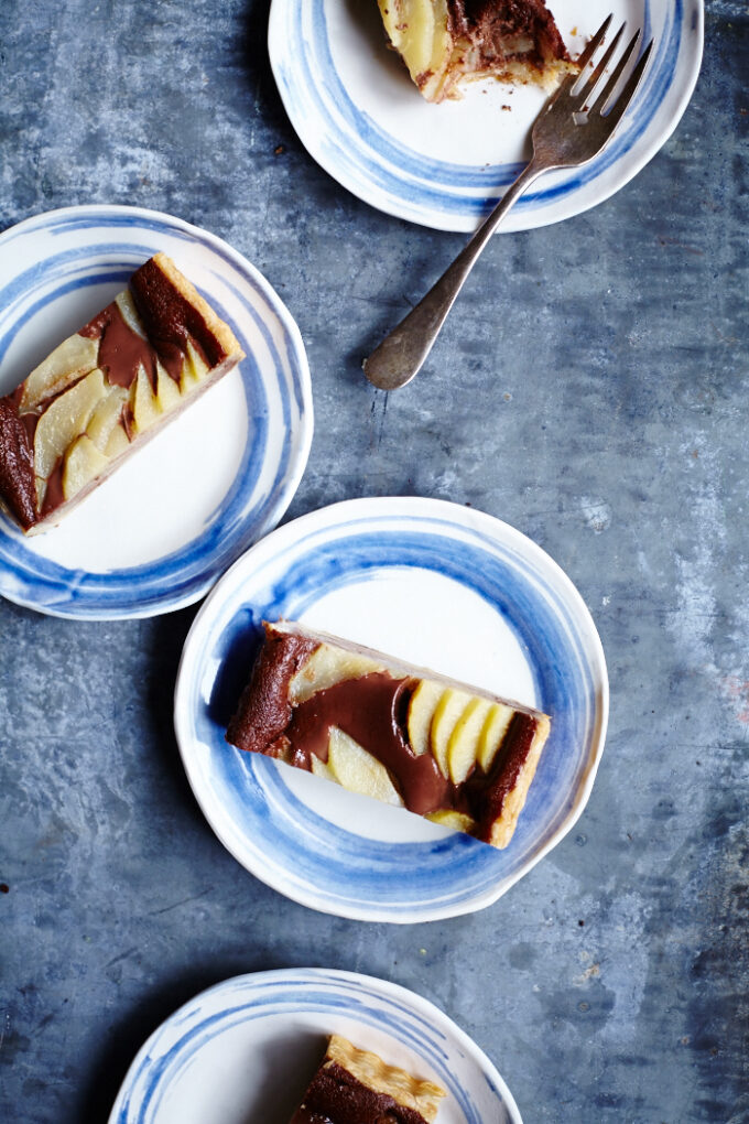 Pear and Nutella Tart