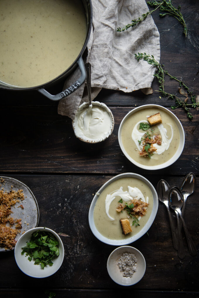 Potato, Garlic and Leek Soup