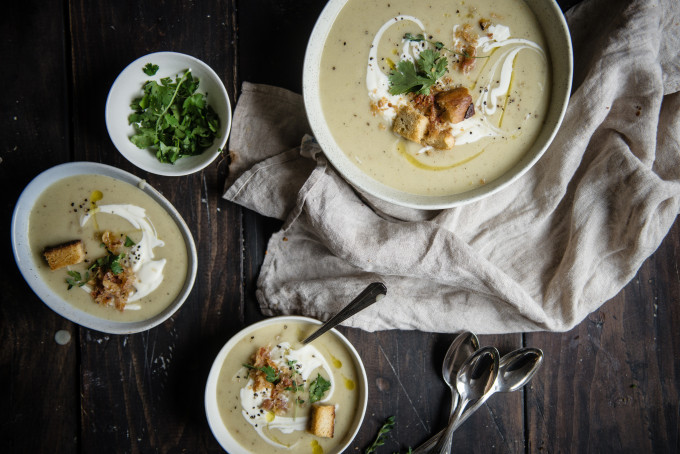 Potato, Garlic and Leek Soup