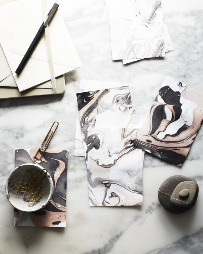 Marbleizing Stationery