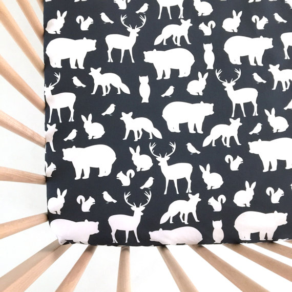 Animal crib sheets