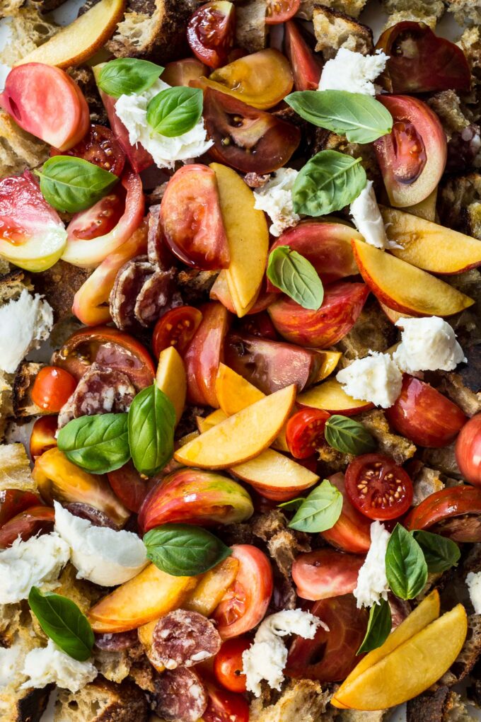 Peach Tomato Panzanella