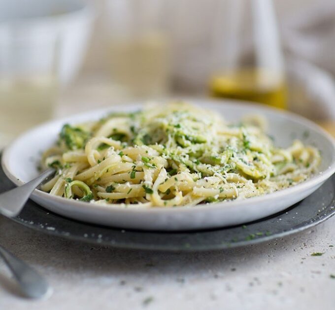 Lemony Linguini With Zucchini Noodles