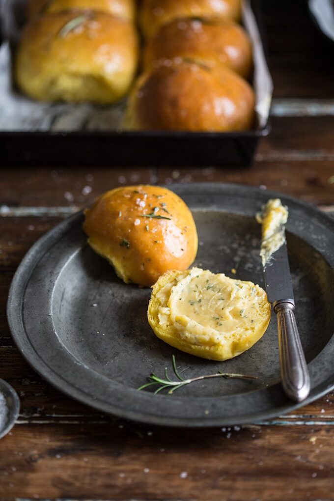 Pumpkin Rolls With Rosemary and Sea Salt
