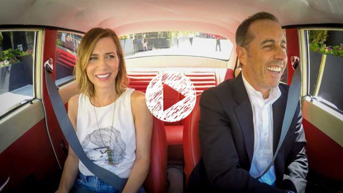 Kristen Wiig and Jerry Seinfeld