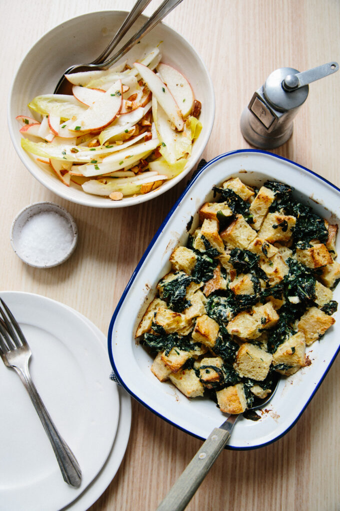 Creamy Ricotta & Lacinato Kale Strata