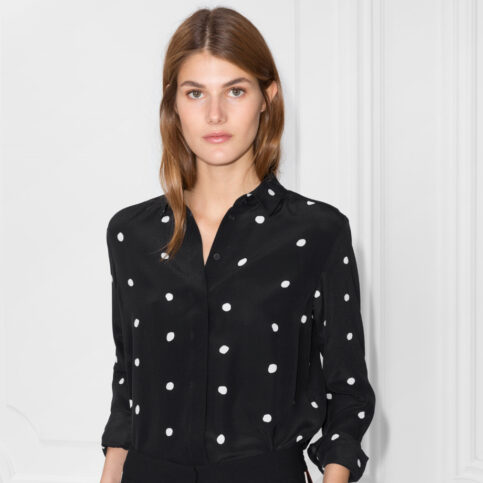 Silk Dotted Blouse