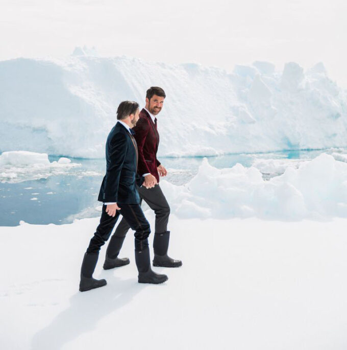 Glacier wedding elopement