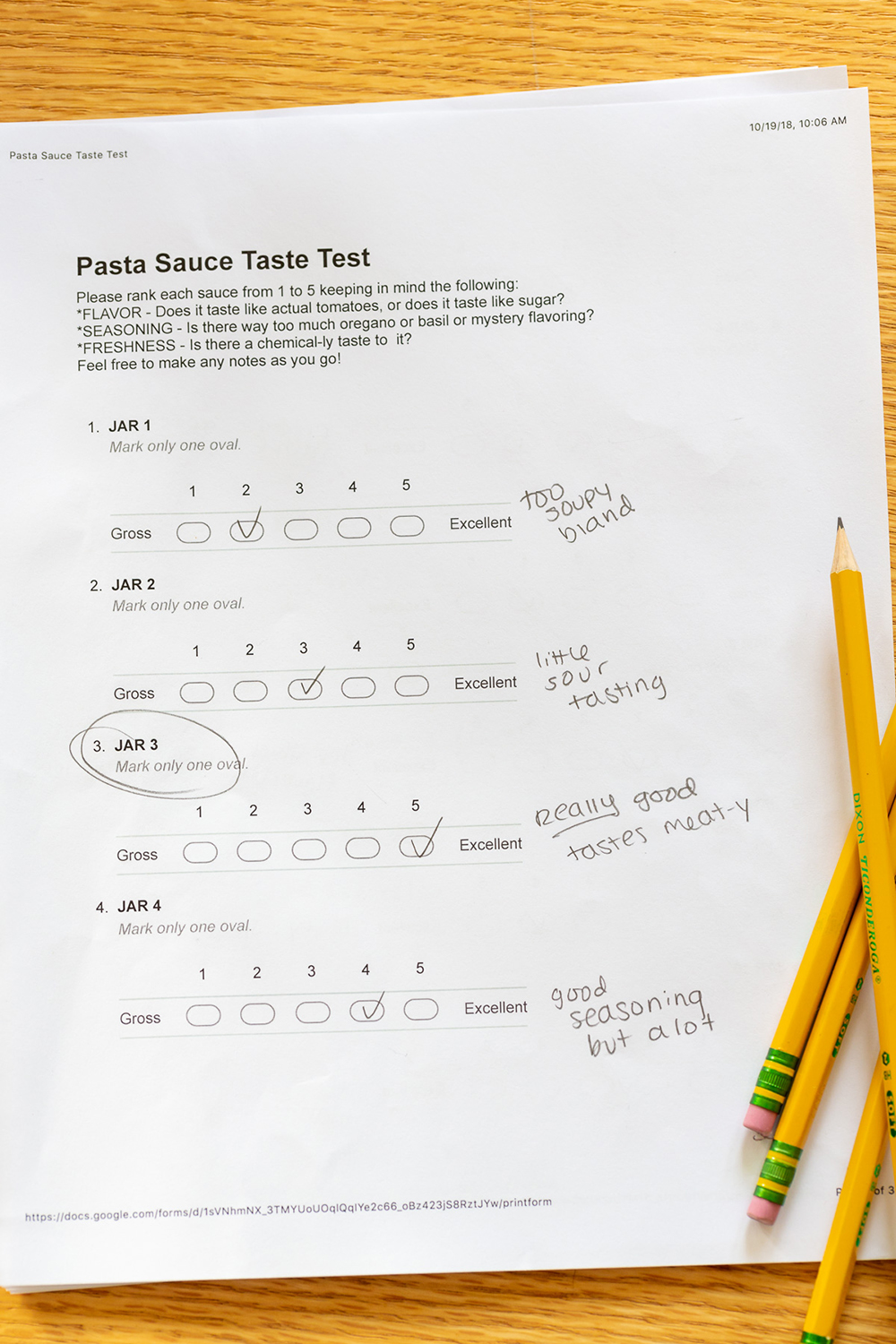 pasta sauce taste test