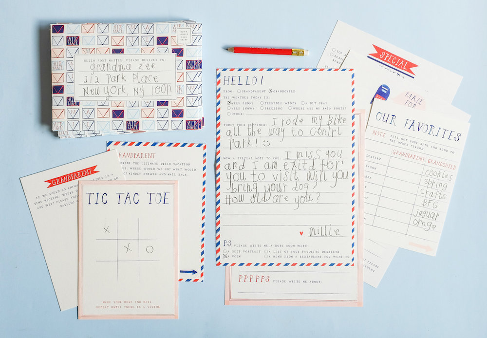 Grandparent and grandchild penpal kit