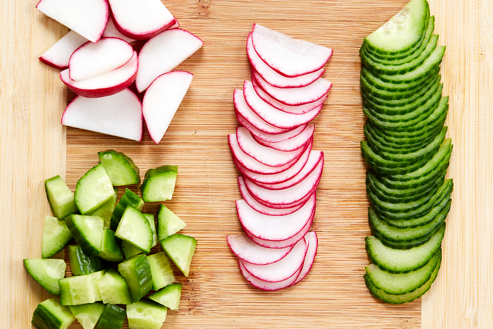 Yossy Arefi cucumbers and radishes
