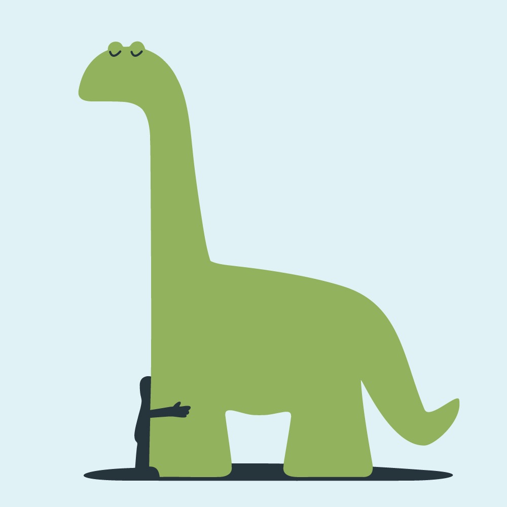 Dinosaur friends print by Christopher David Ryan