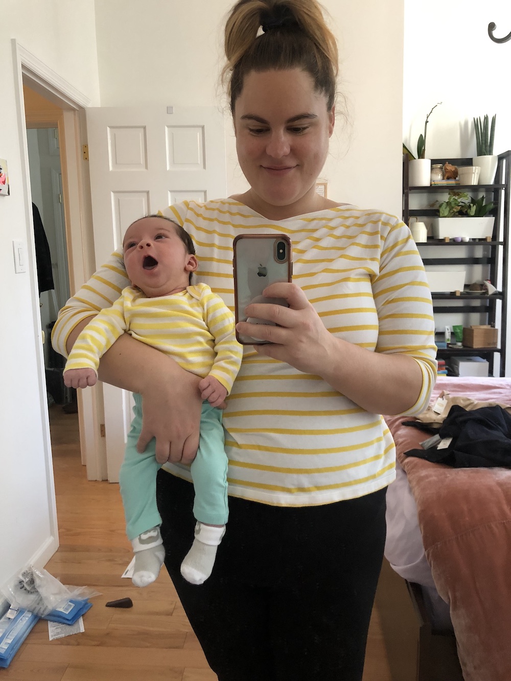 Kelsey Miller with her new baby