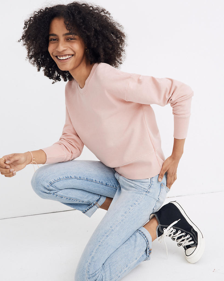 madewell cropped sweatshirt