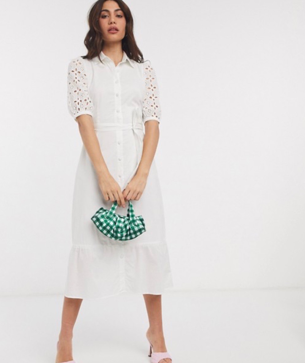 white midi dress