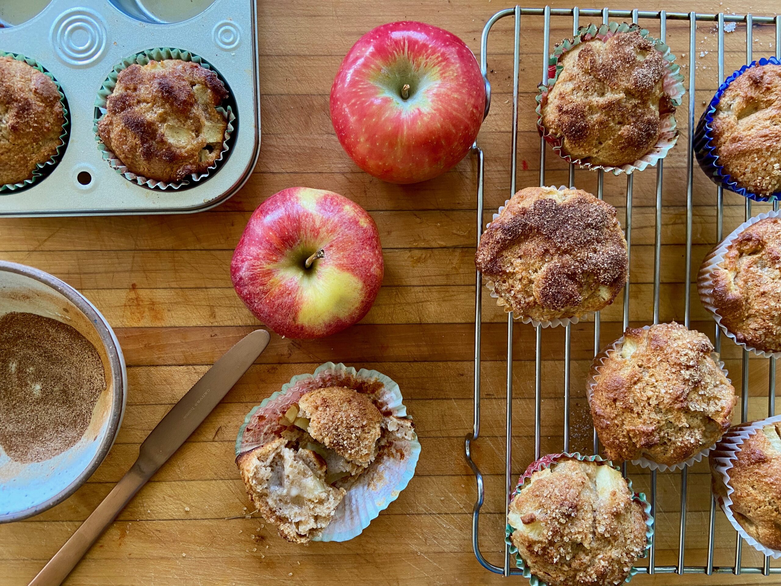Cinnamon-Apple Spelt Muffins for Fall