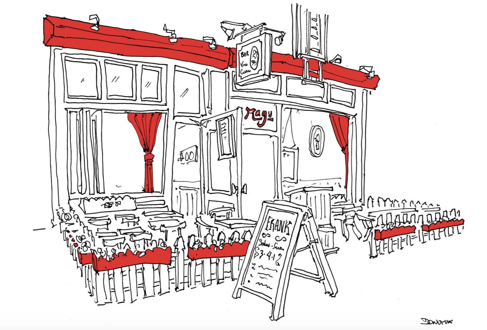 John Donahue restaurant prints