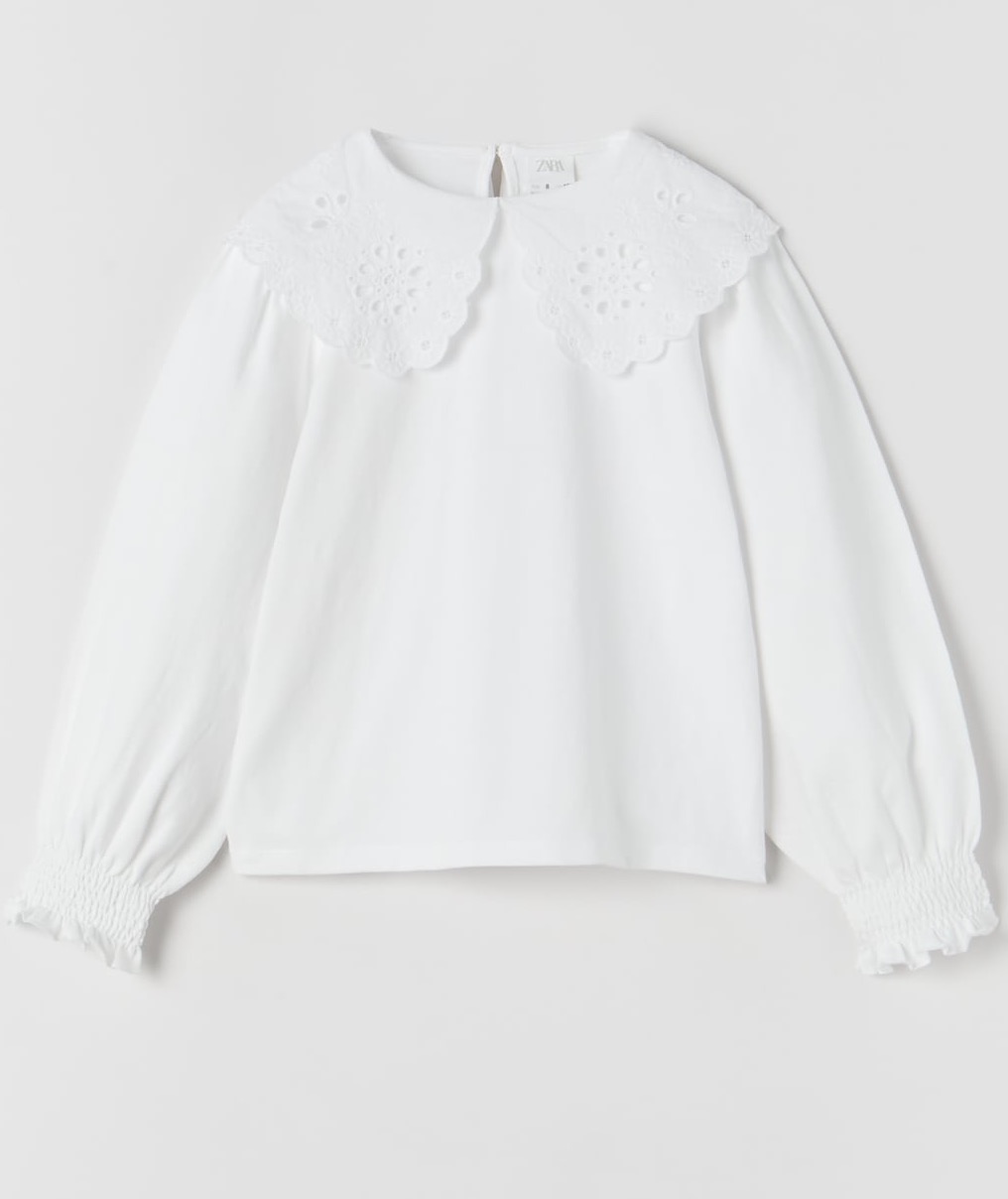 Zara white shirt girls