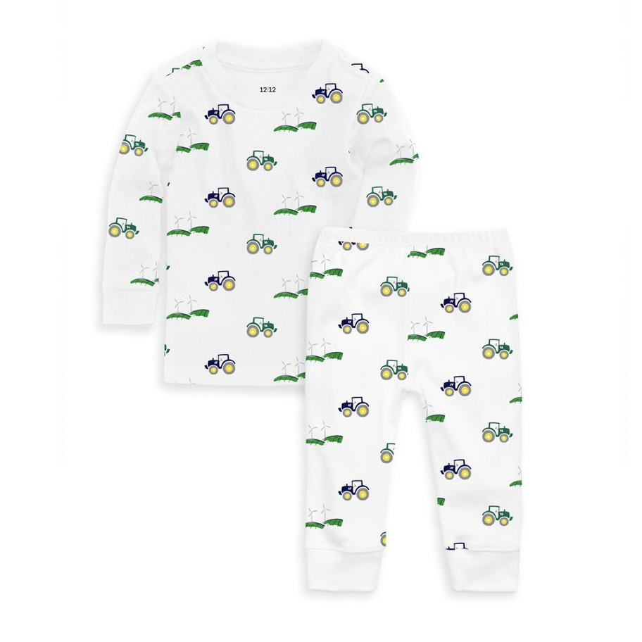kids pajamas tractors