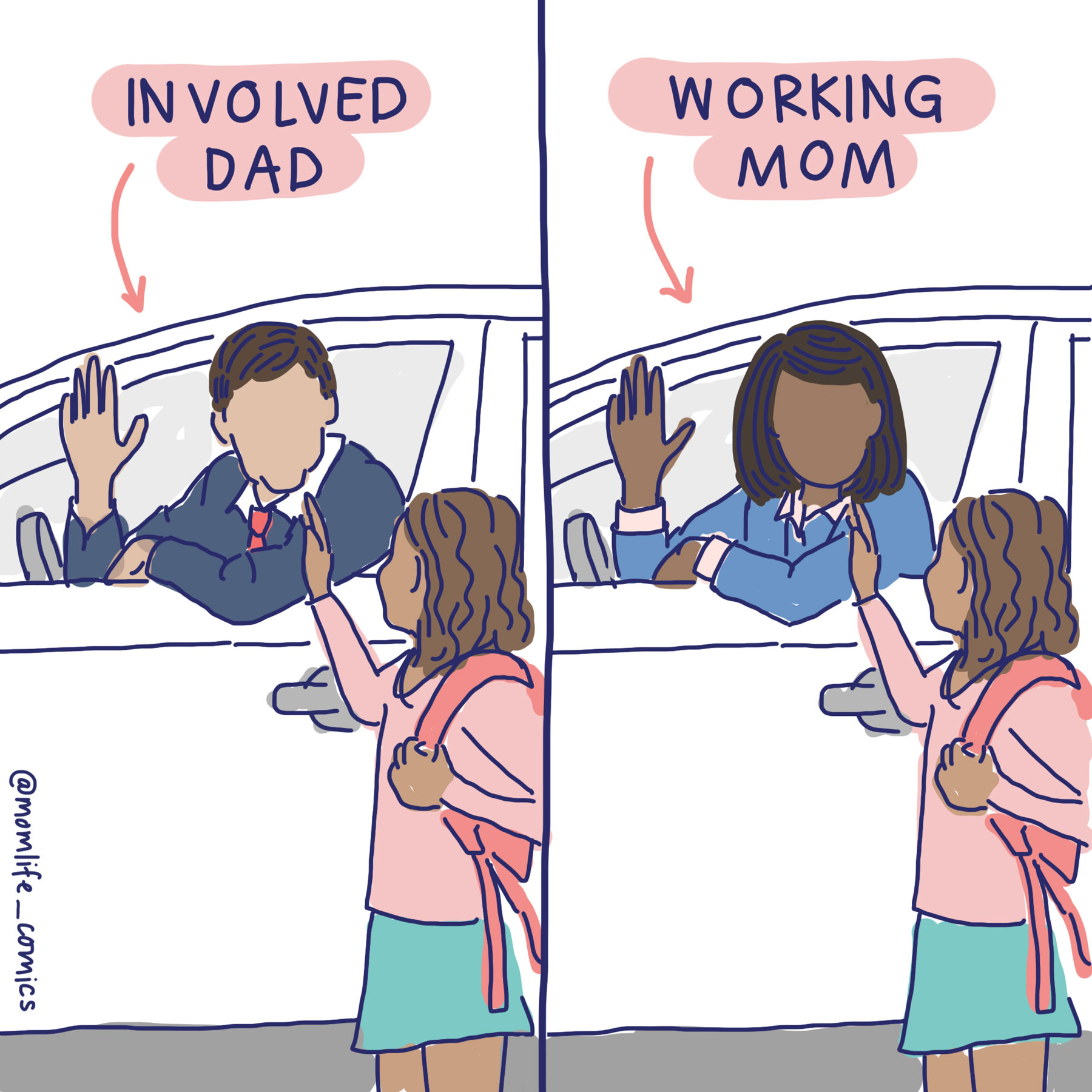 viral parenting double standards comic by Mary Catherine Starr