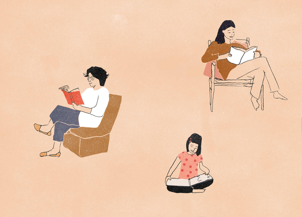 reading illustration by Alessandra Olanow