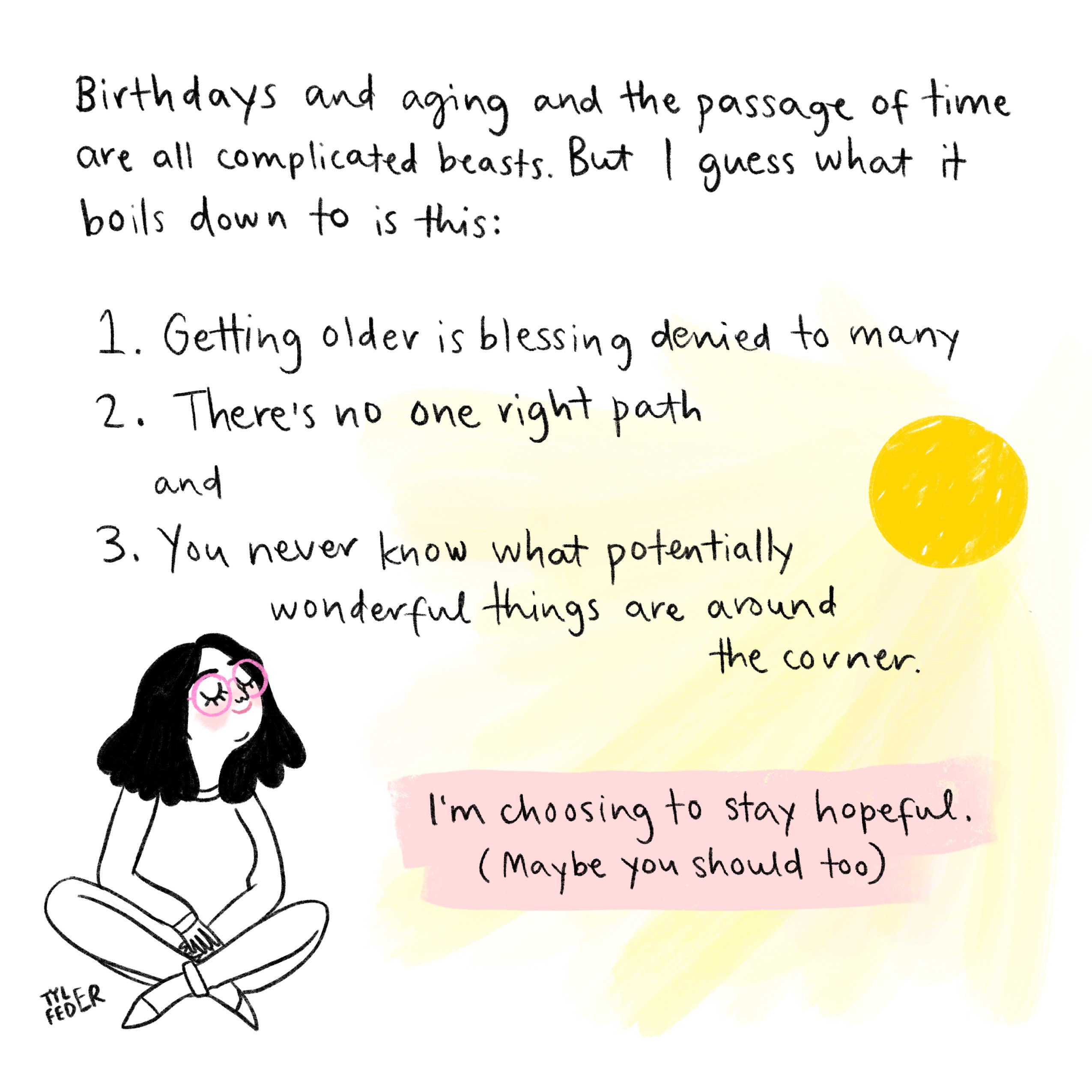 birthday comic by Tyler Feder