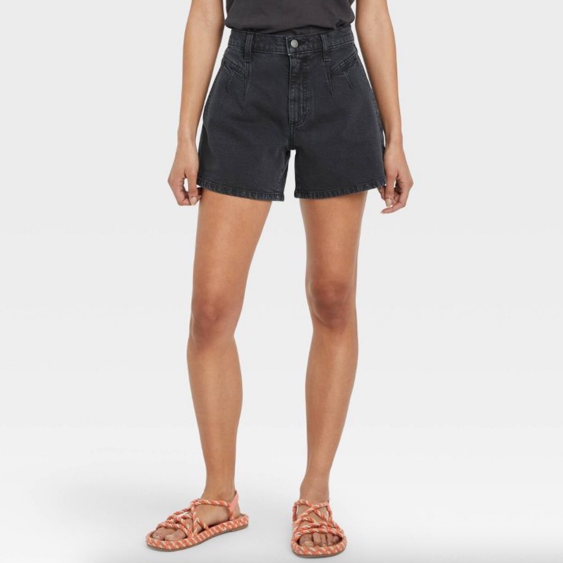 black jean shorts denim