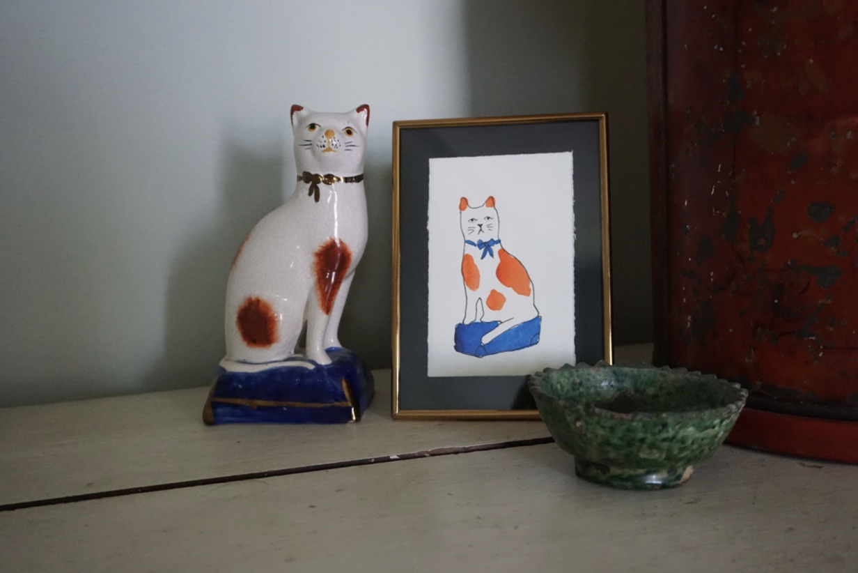 framed cat card