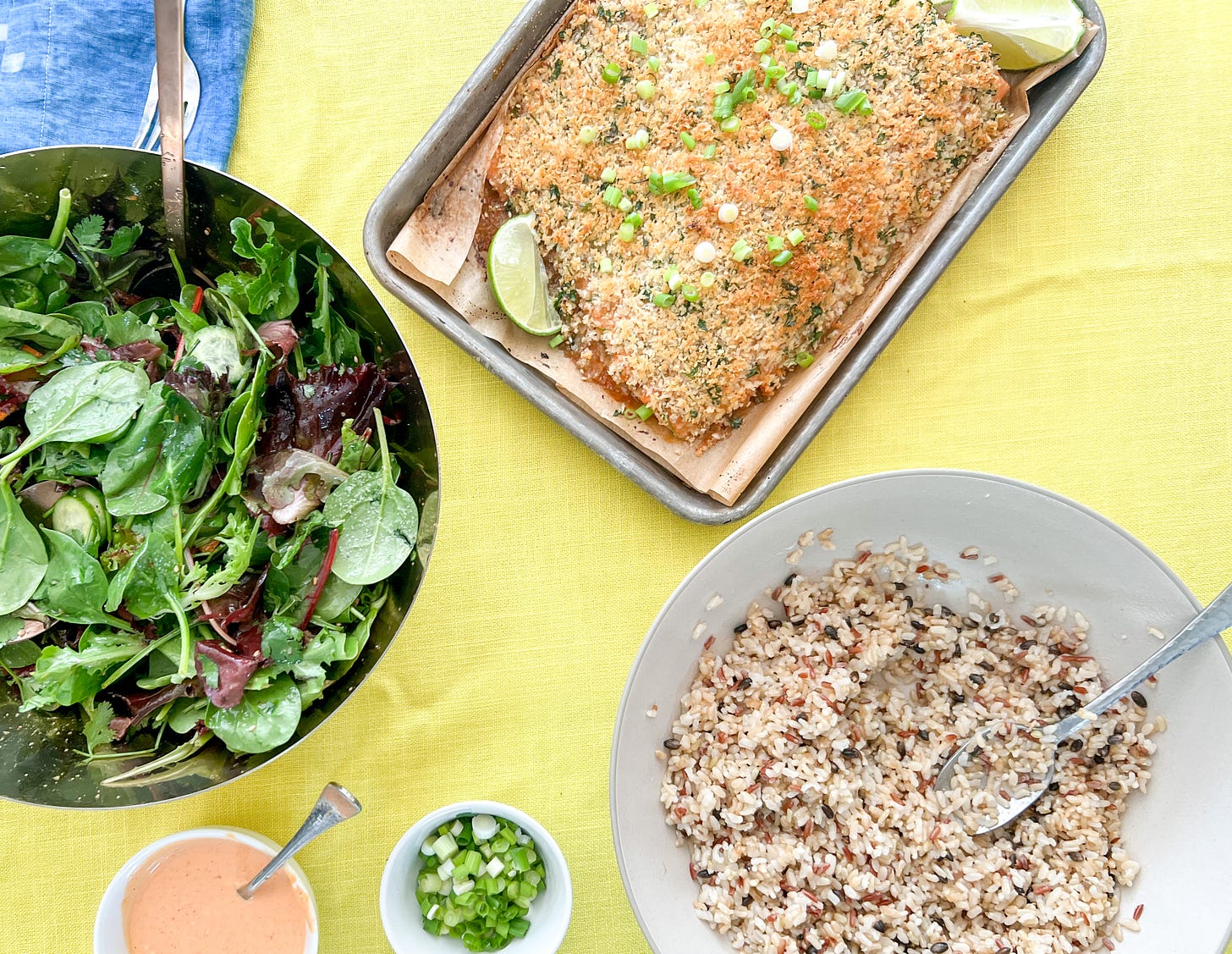 Spicy Salmon Tempura Crunch Bowl recipe