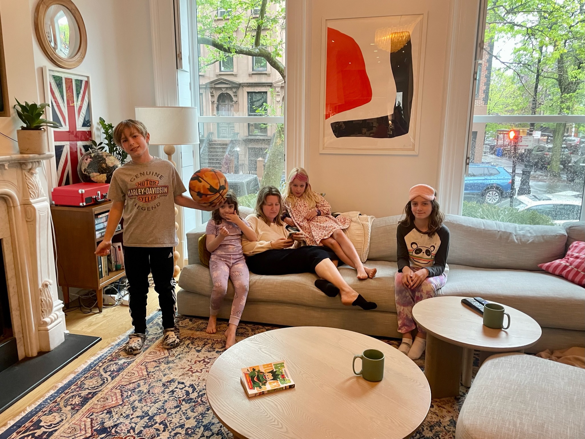 Mom and kid sleepover