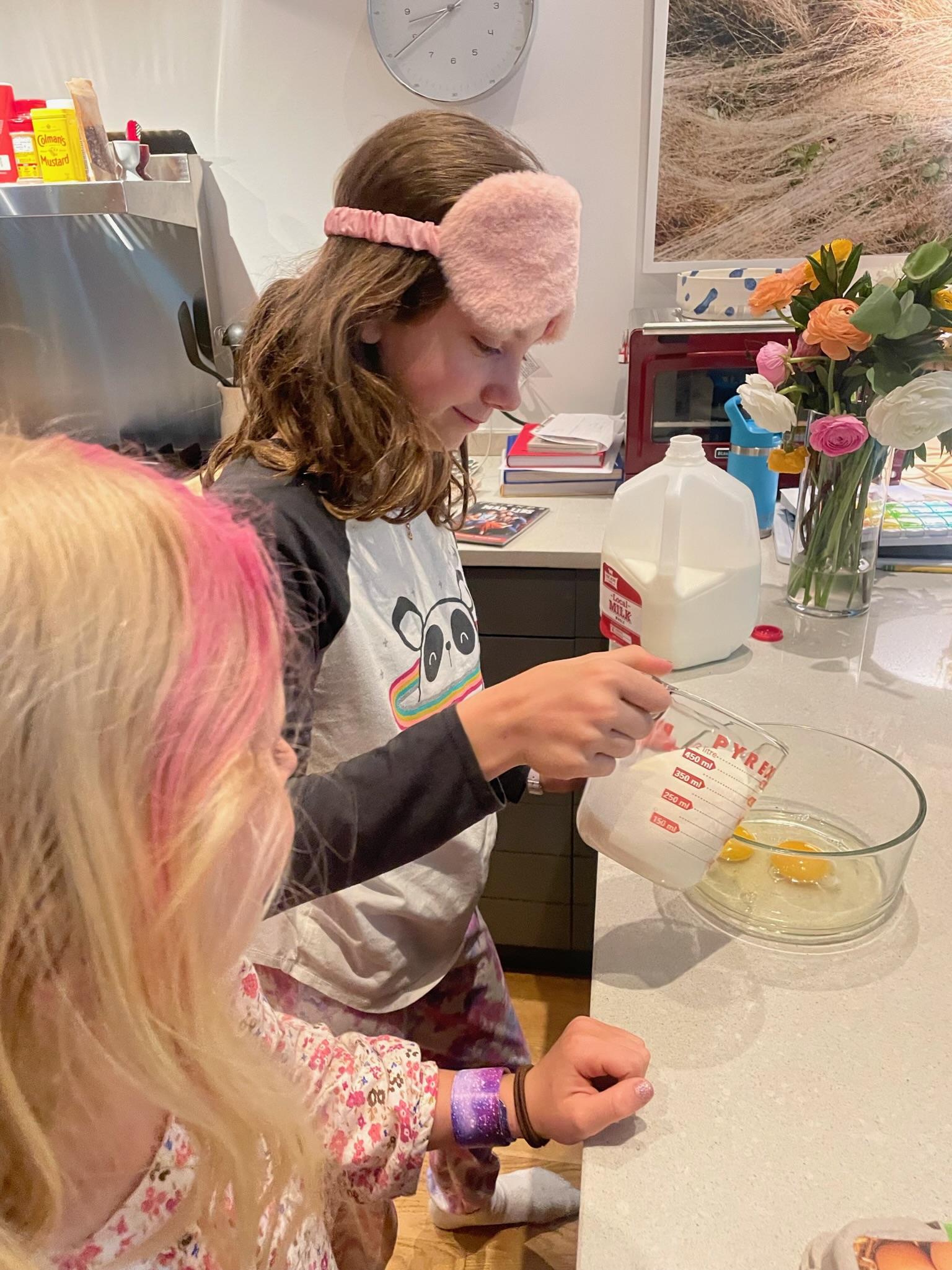 mom and kid sleepover