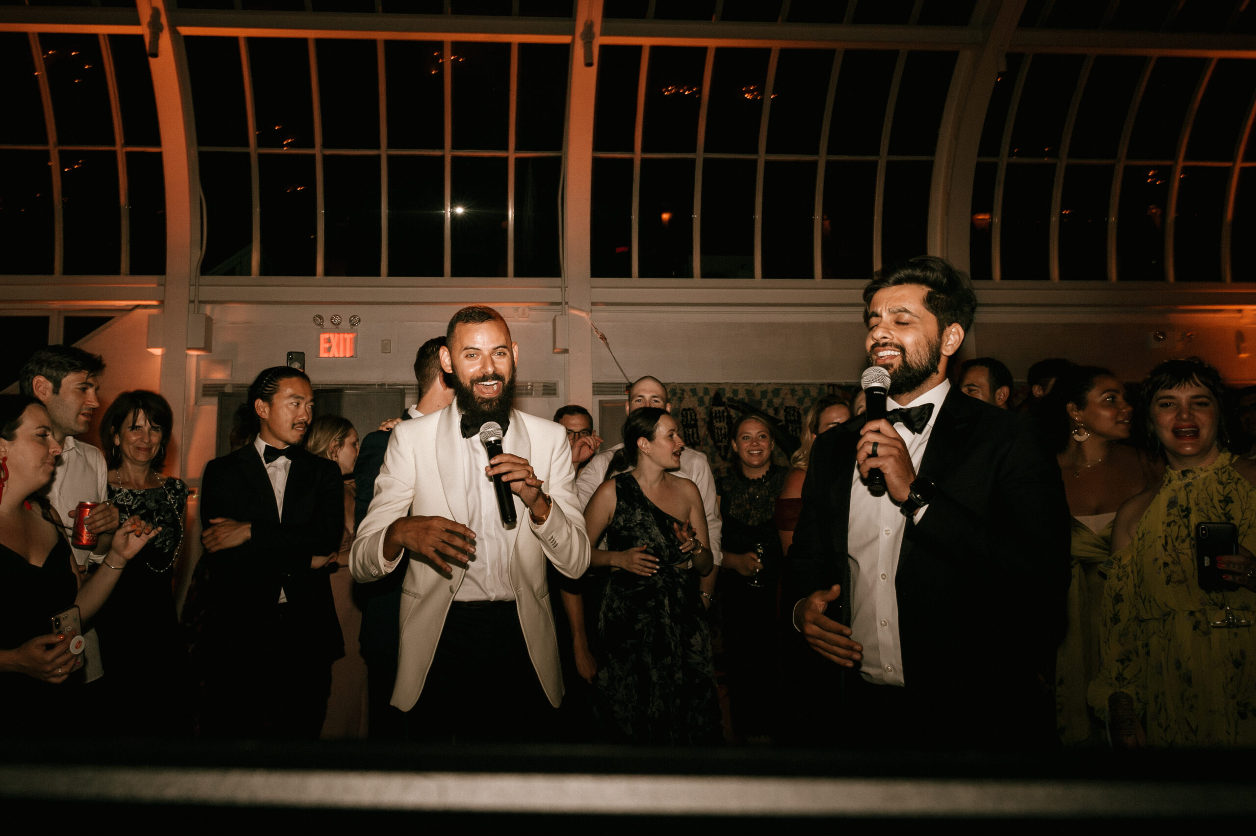 singing karaoke at a wedding
