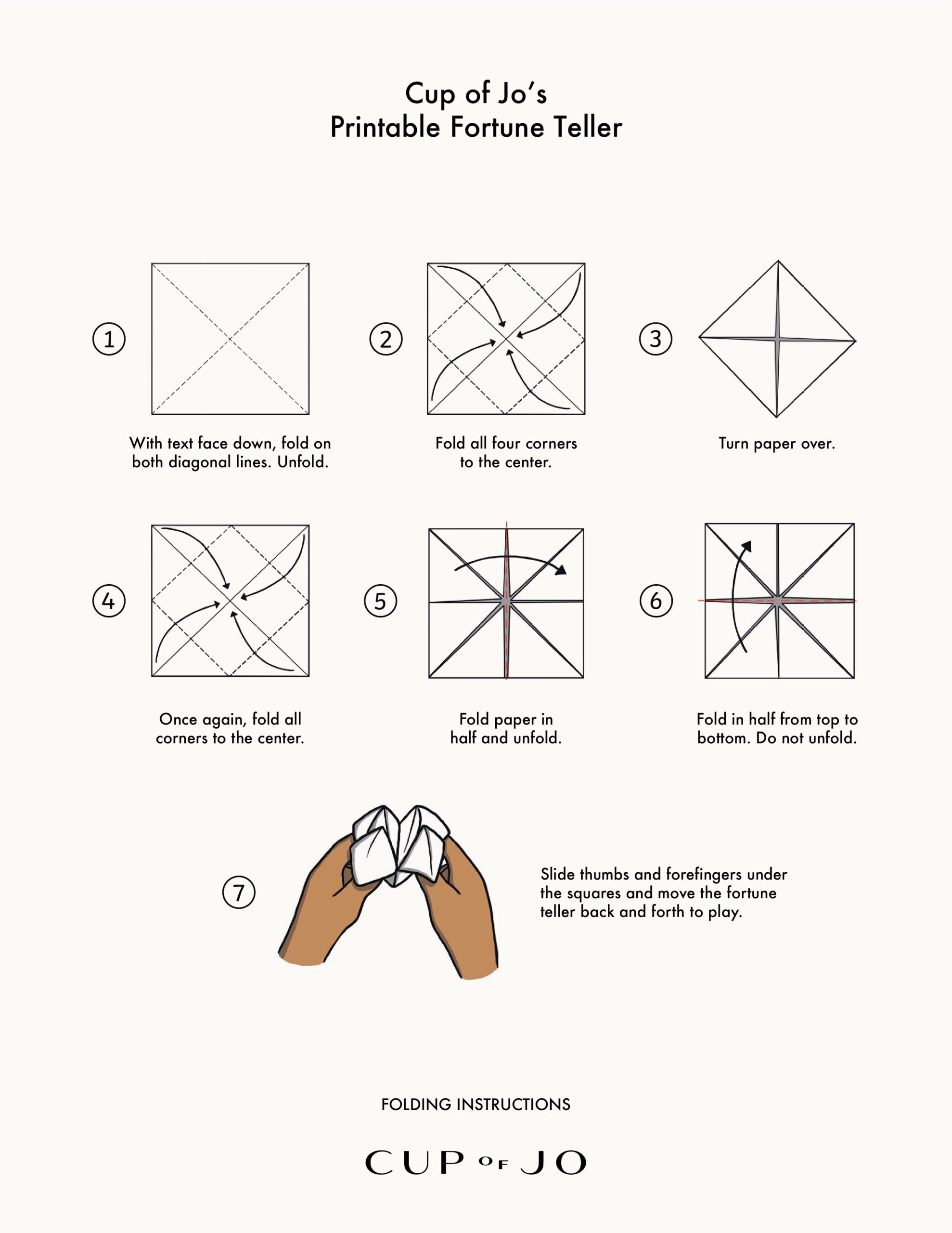fortune tellers template