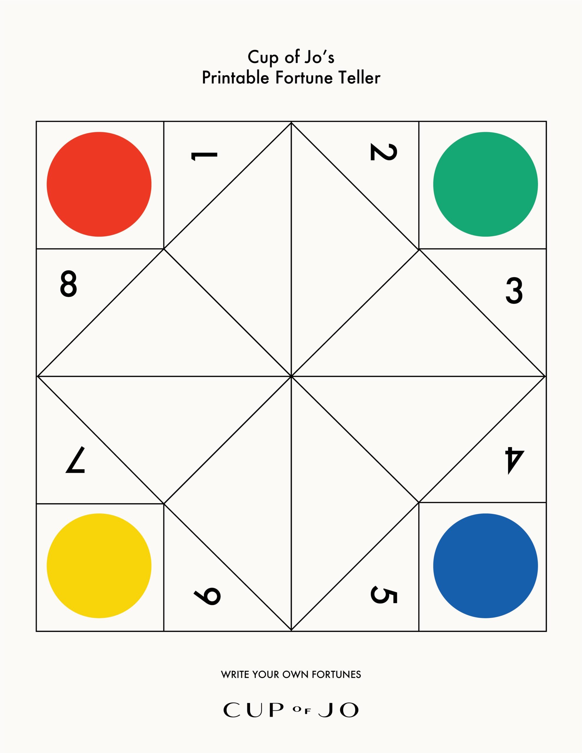 fortune tellers template