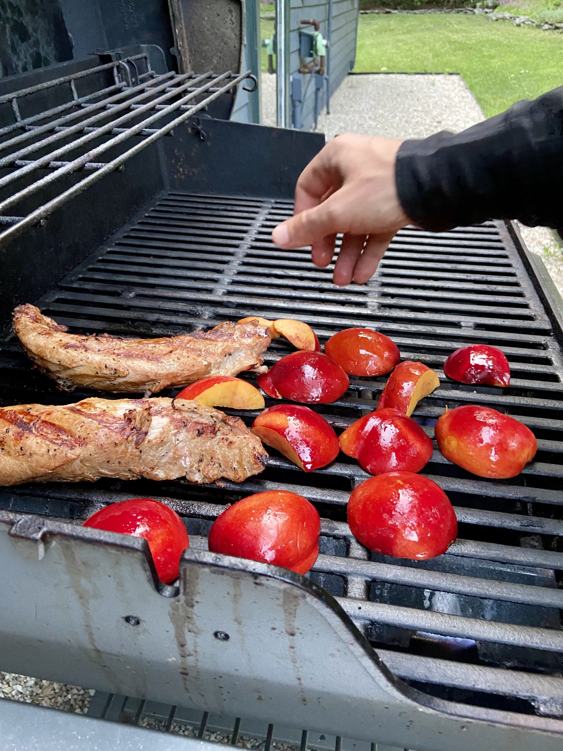 Grilled Pork Tenderloin with Peaches