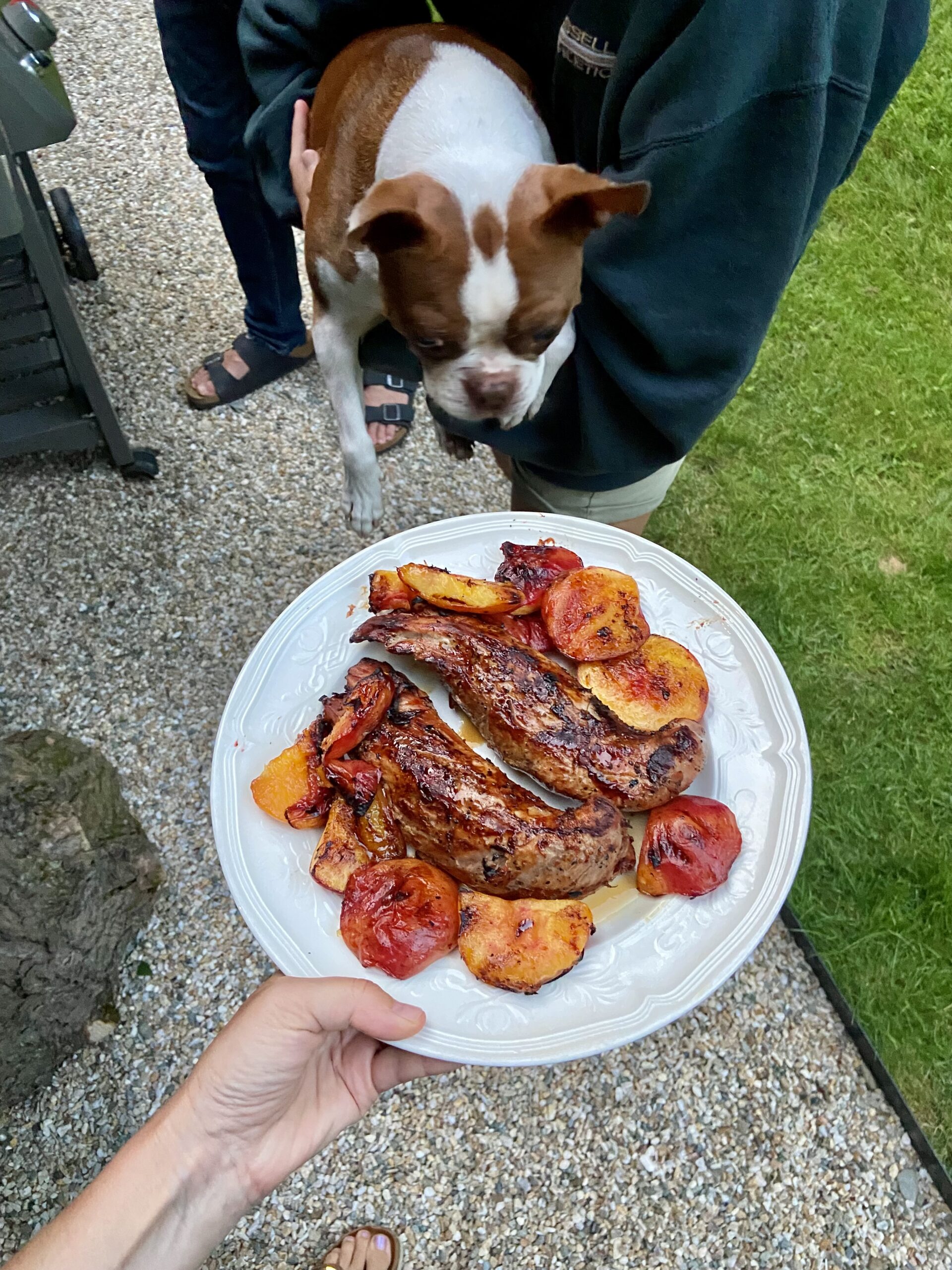 Grilled Pork Tenderloin with Peaches