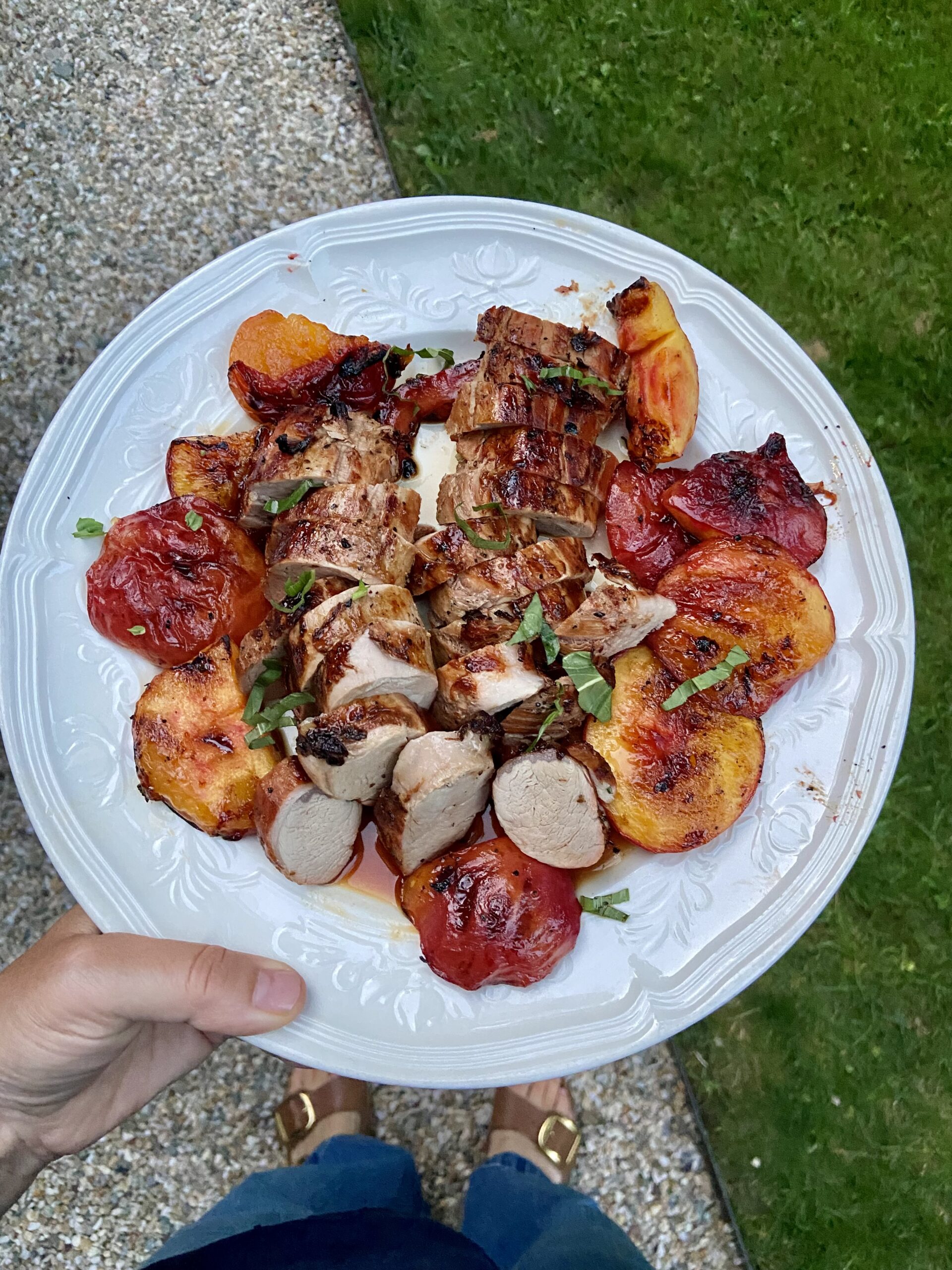 Grilled Pork Tenderloin with Peaches