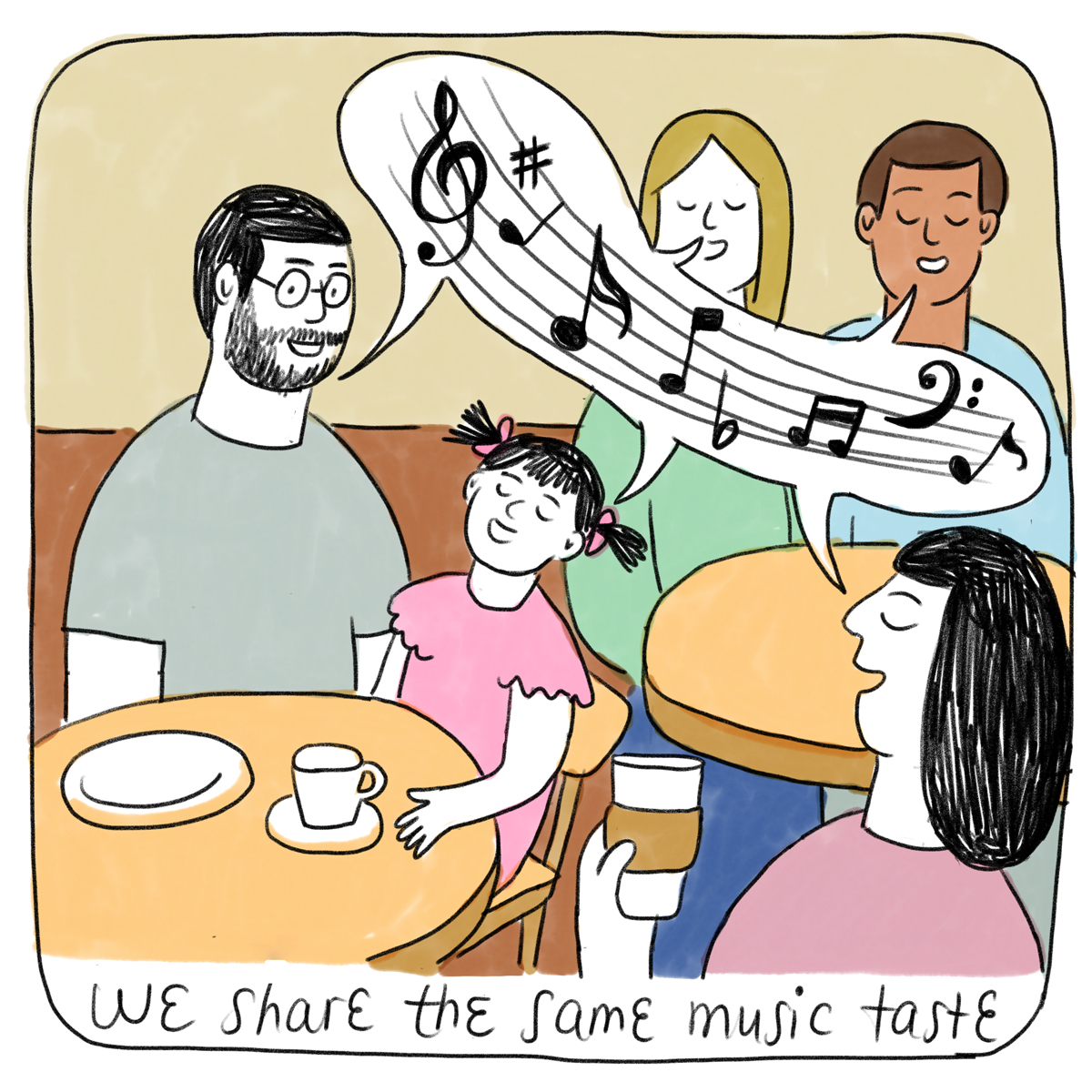 Yinfan Comic Partner at Coffee Shop